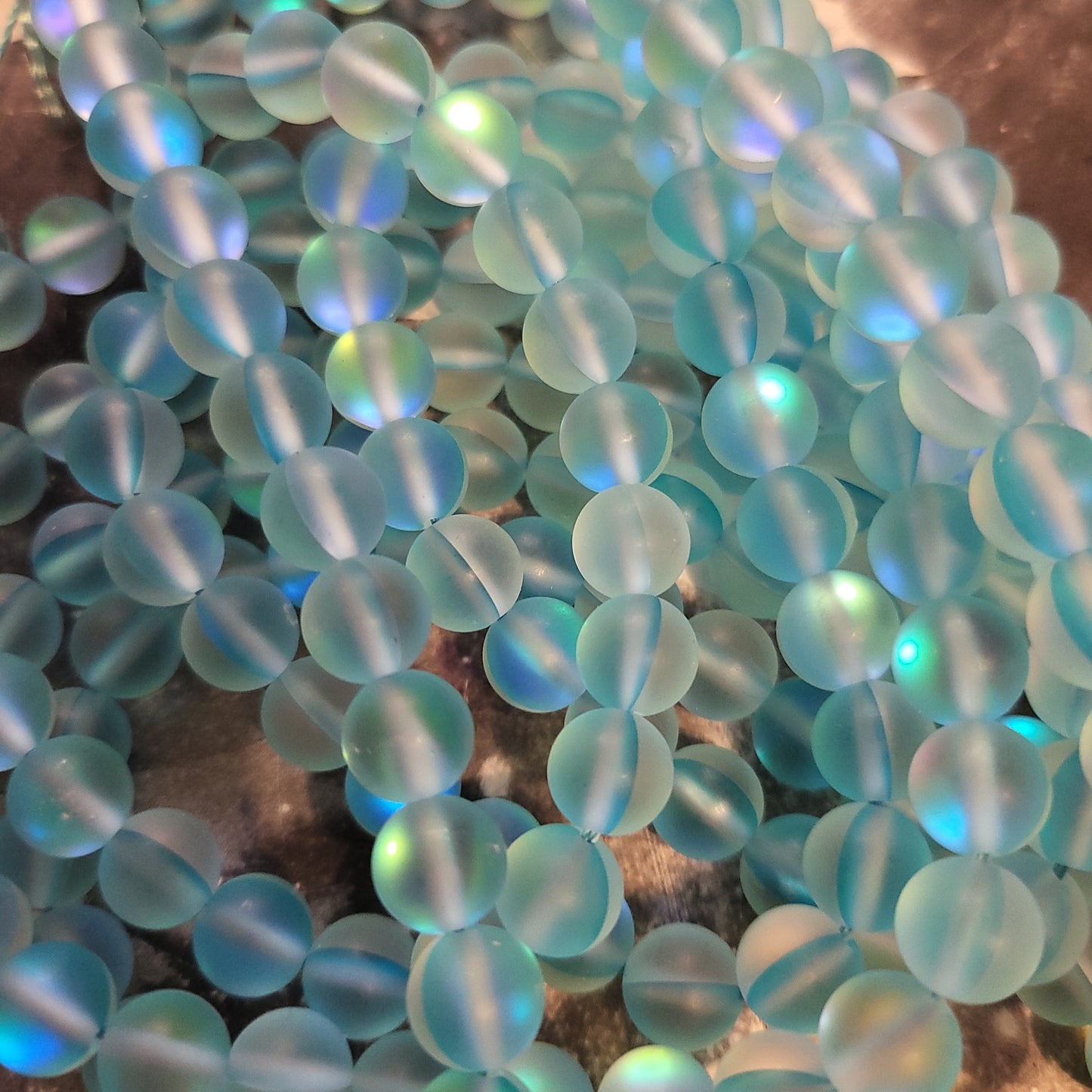 Light blue flash beads