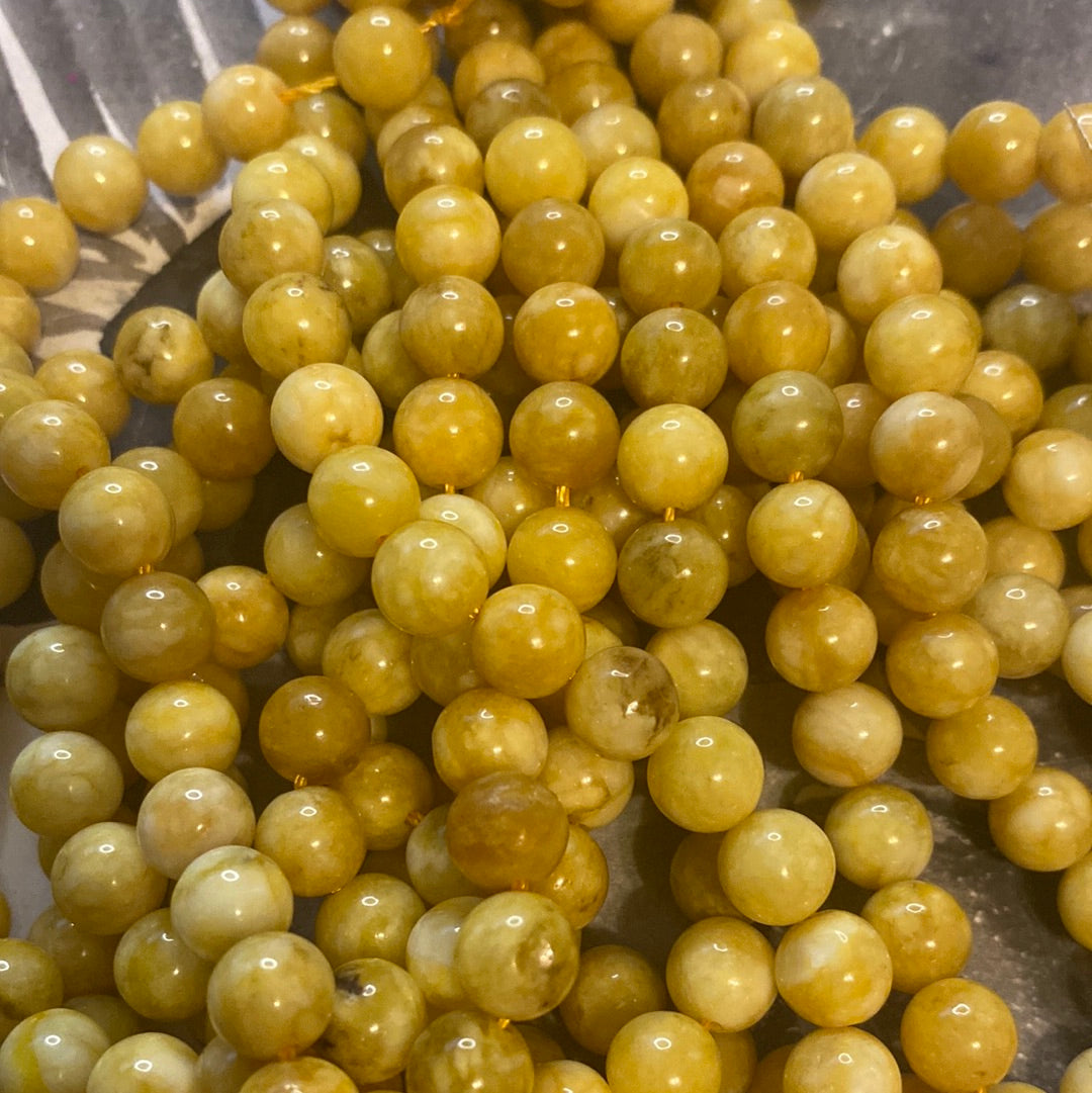 Yellow opal beads