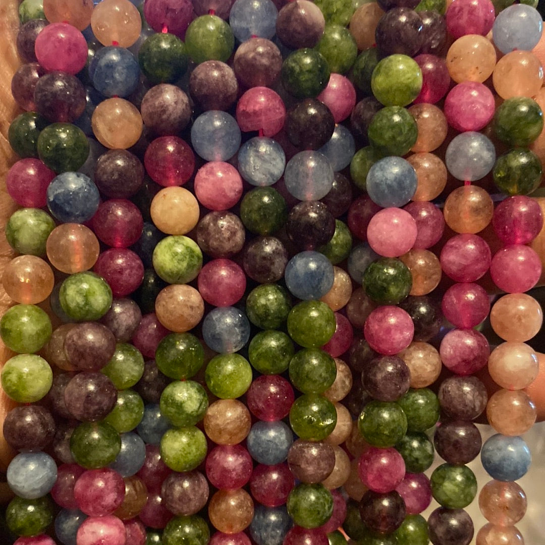 Elbaite beads