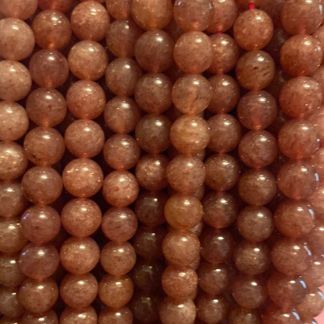 Strawberry quartz beads
