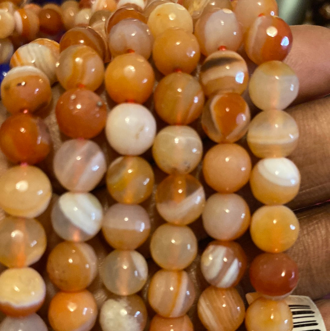 Camelian orange beads