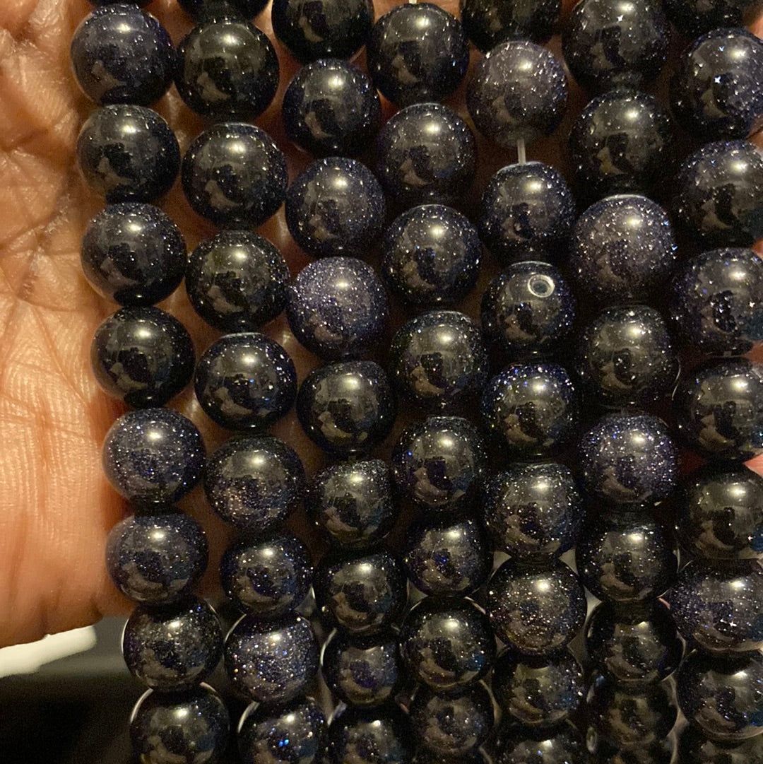 Black sparkles beads