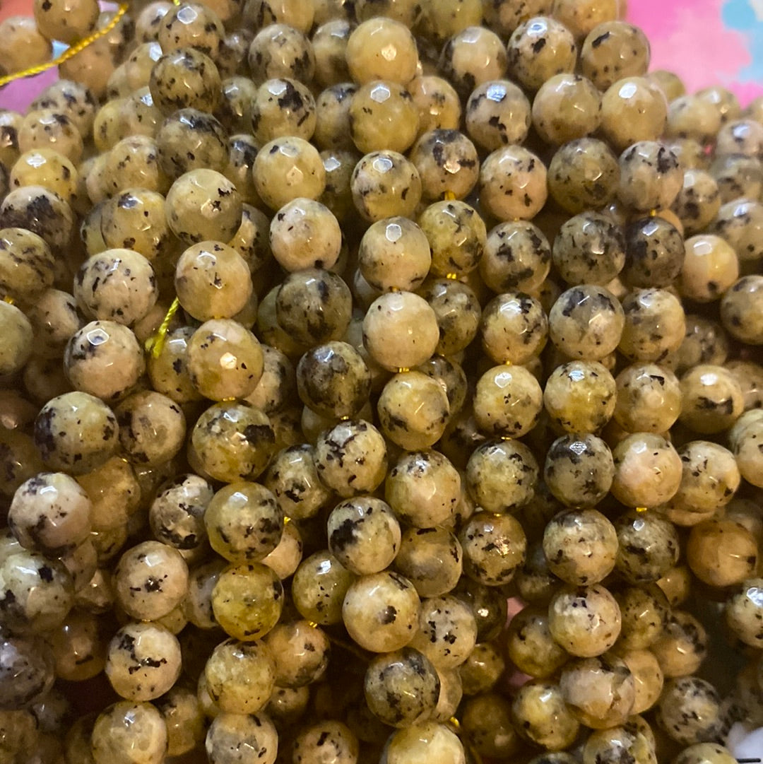 Yellow spots jasper beads