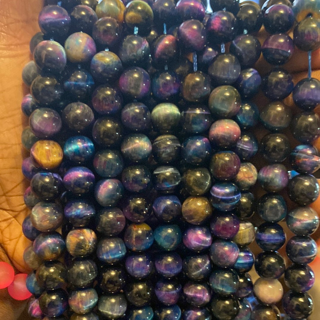 Aurora tiger eye beads