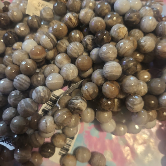 Black in silver beads