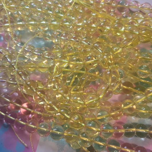 Yellow see through beads