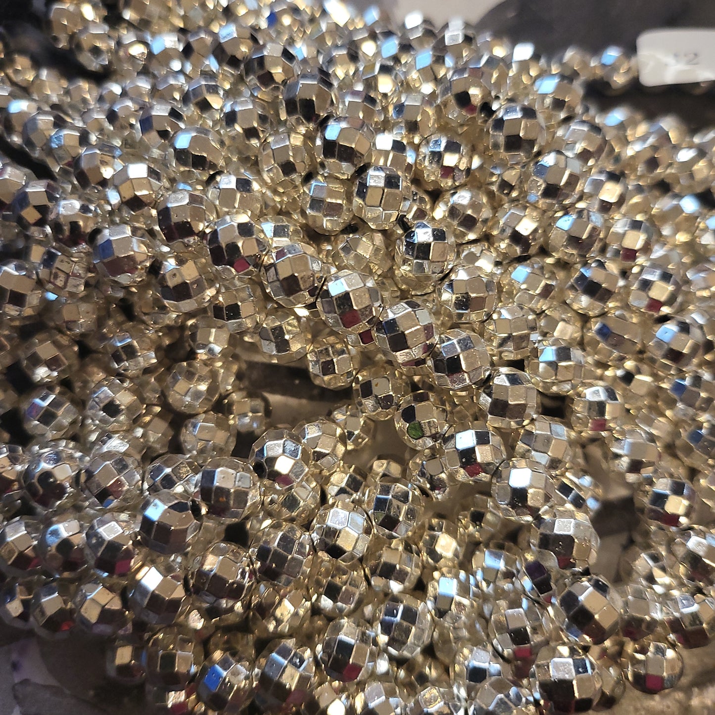 Sliver hematite beads