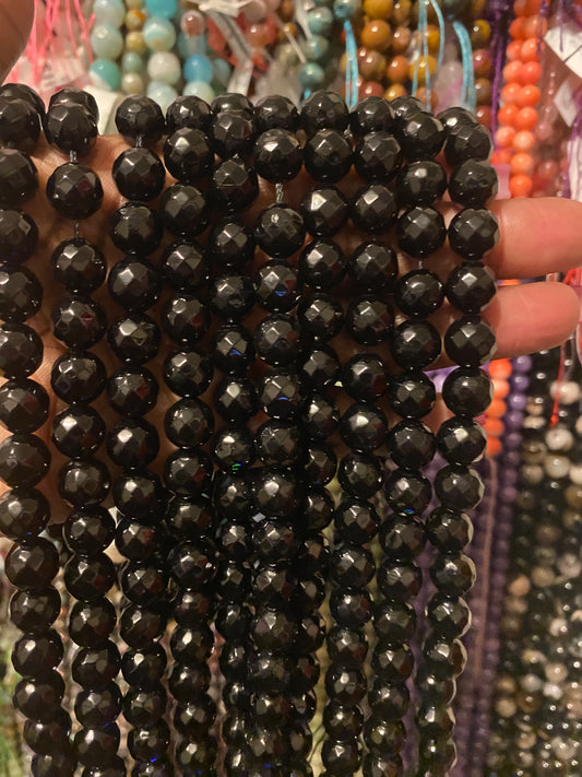 Black jade crystal beads