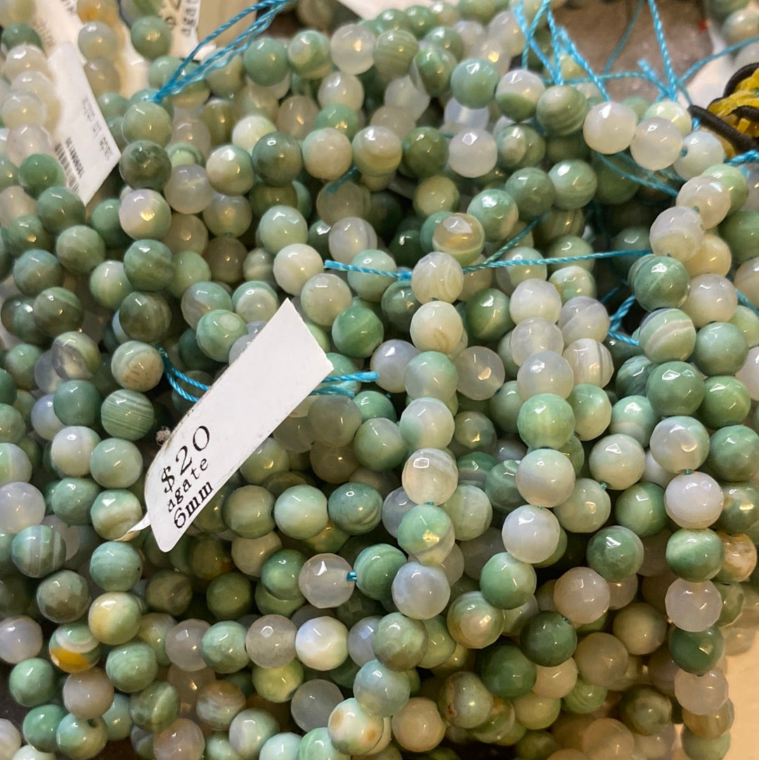 Small crystal beads 6mm