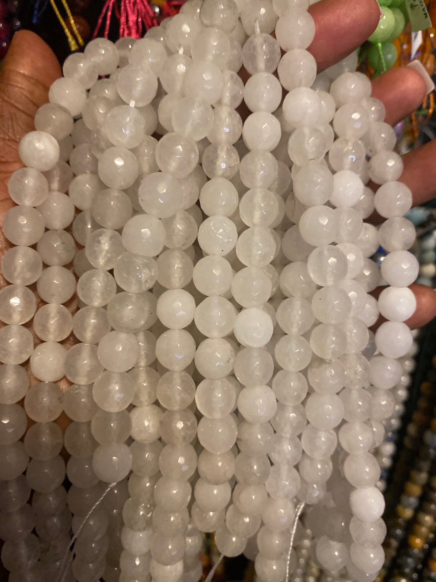 Milky Quartz crystal beads
