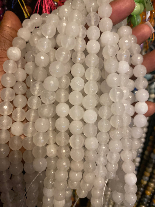 Milky Quartz crystal beads