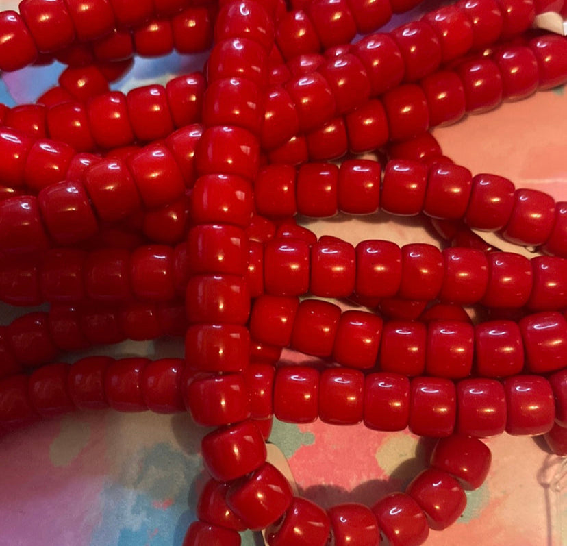 Glass pony beads