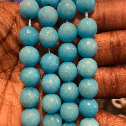 Blue jade beads