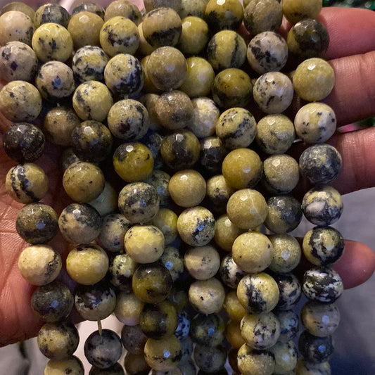 Black and yellow turquoise beads