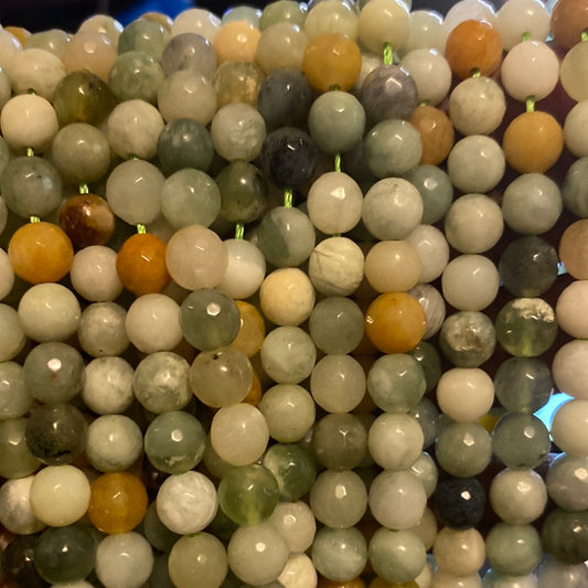Flower jade beads