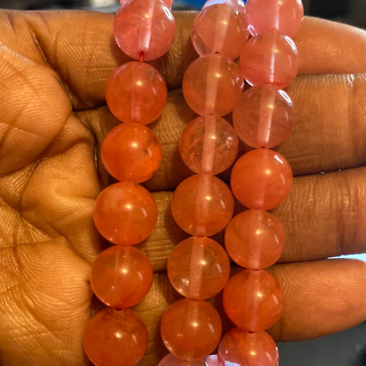 Peach carnelian agate beads