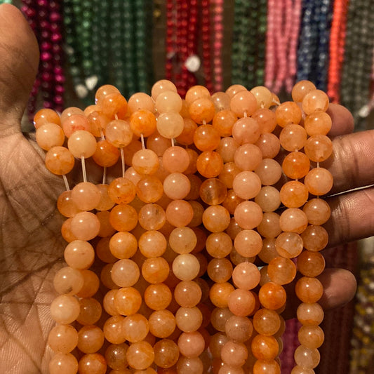 Sunstone crystal beads