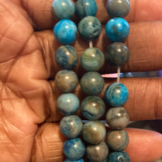 Dark blue Dyed Agate beads