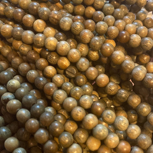 Green sandol wood beads