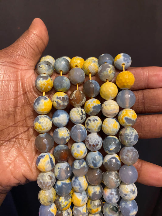 Yellow moonlight agate