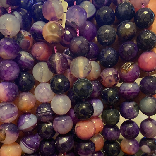 Purple black Agate beads