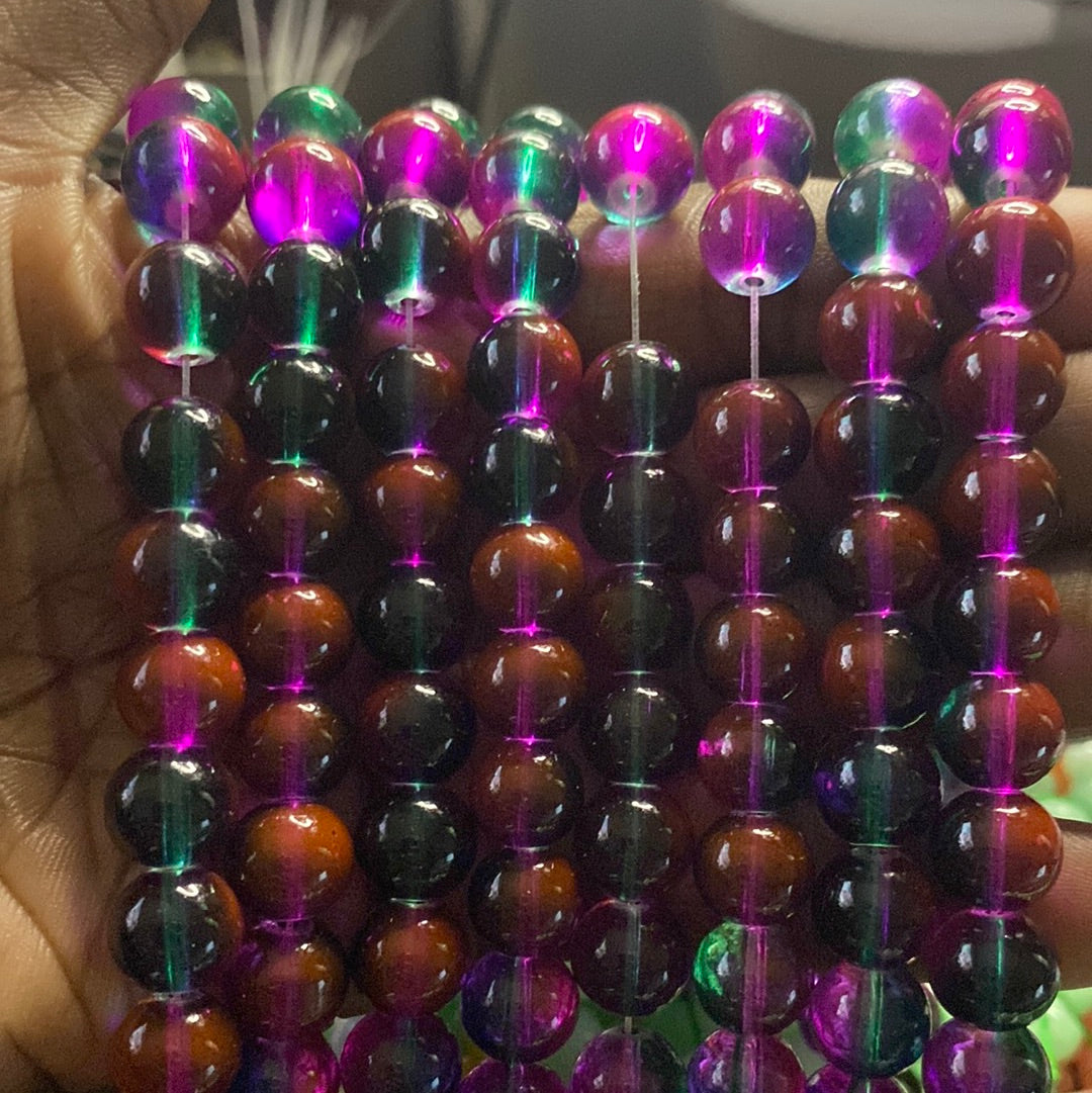 Glass Purple blue beads