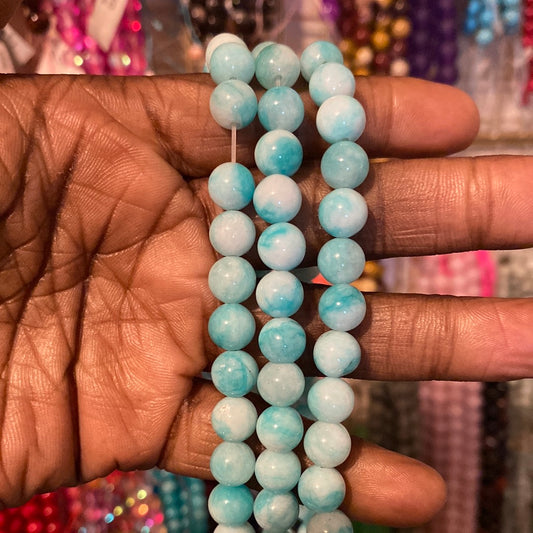 Jade ocean blue beads