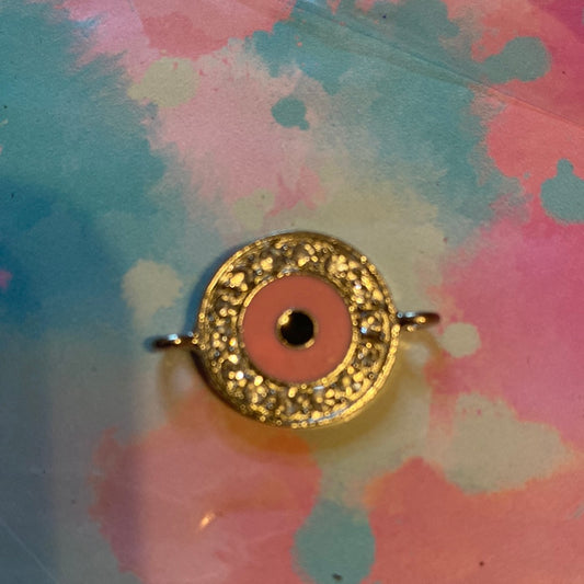 Pink evil eye charm