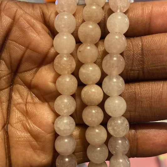 Light brown jade beads