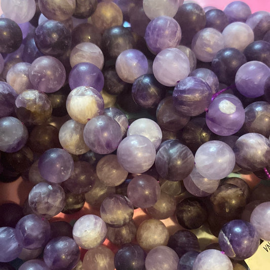 Frosted purple amethyst 10mm
