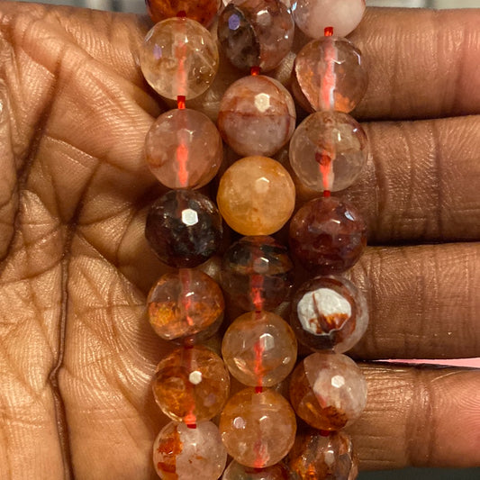Red Q/Z crystal beads