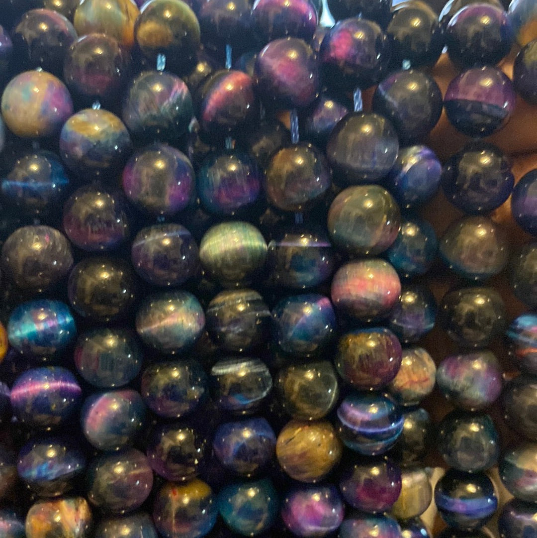 Aurora tiger eye beads