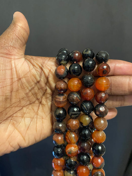 brown Carnelian Agate crystal beads
