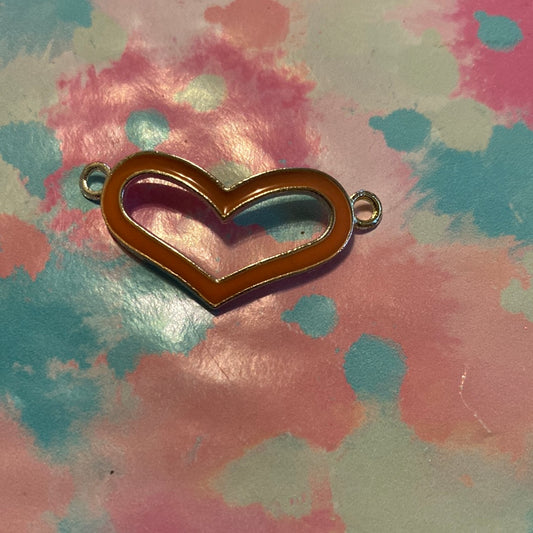 Orange heart charms