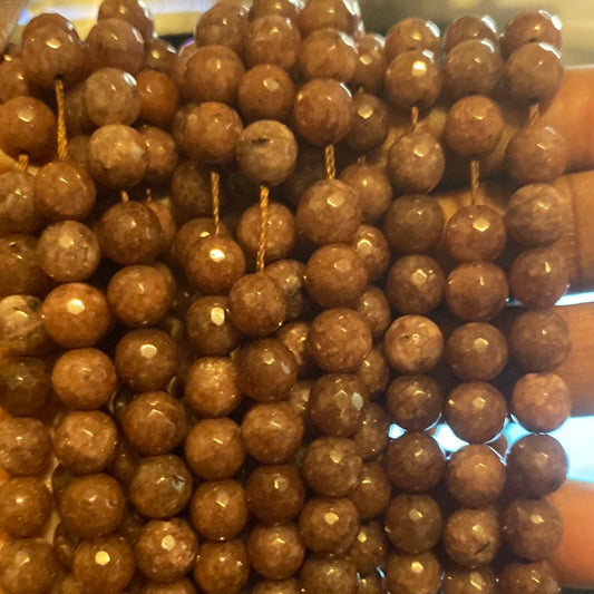 Brown jade beads