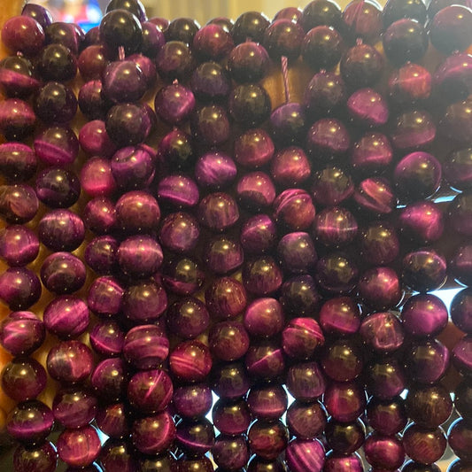 Purple tiger eye beads