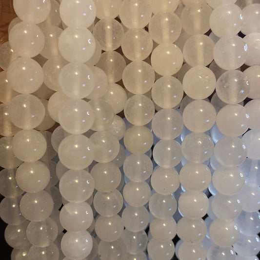 White quartz beads
