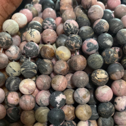 Pink zebra Rhodonite
