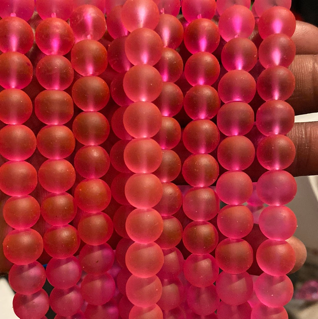 Neon, pink beads