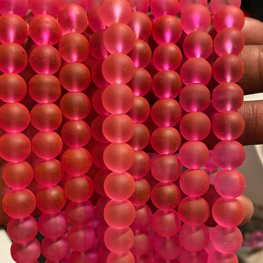 Neon, pink beads