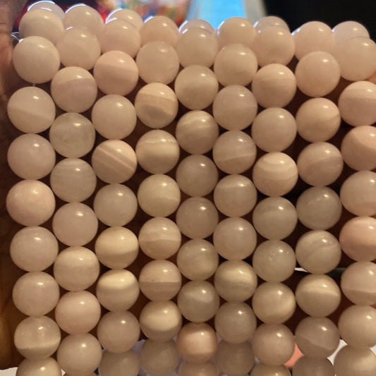 Pink calcite beads