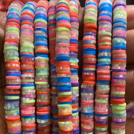Clay-beads Colorful Slices