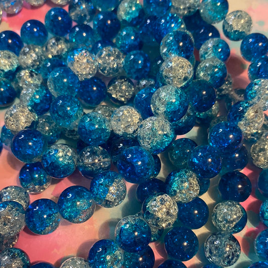 Blue crack glass