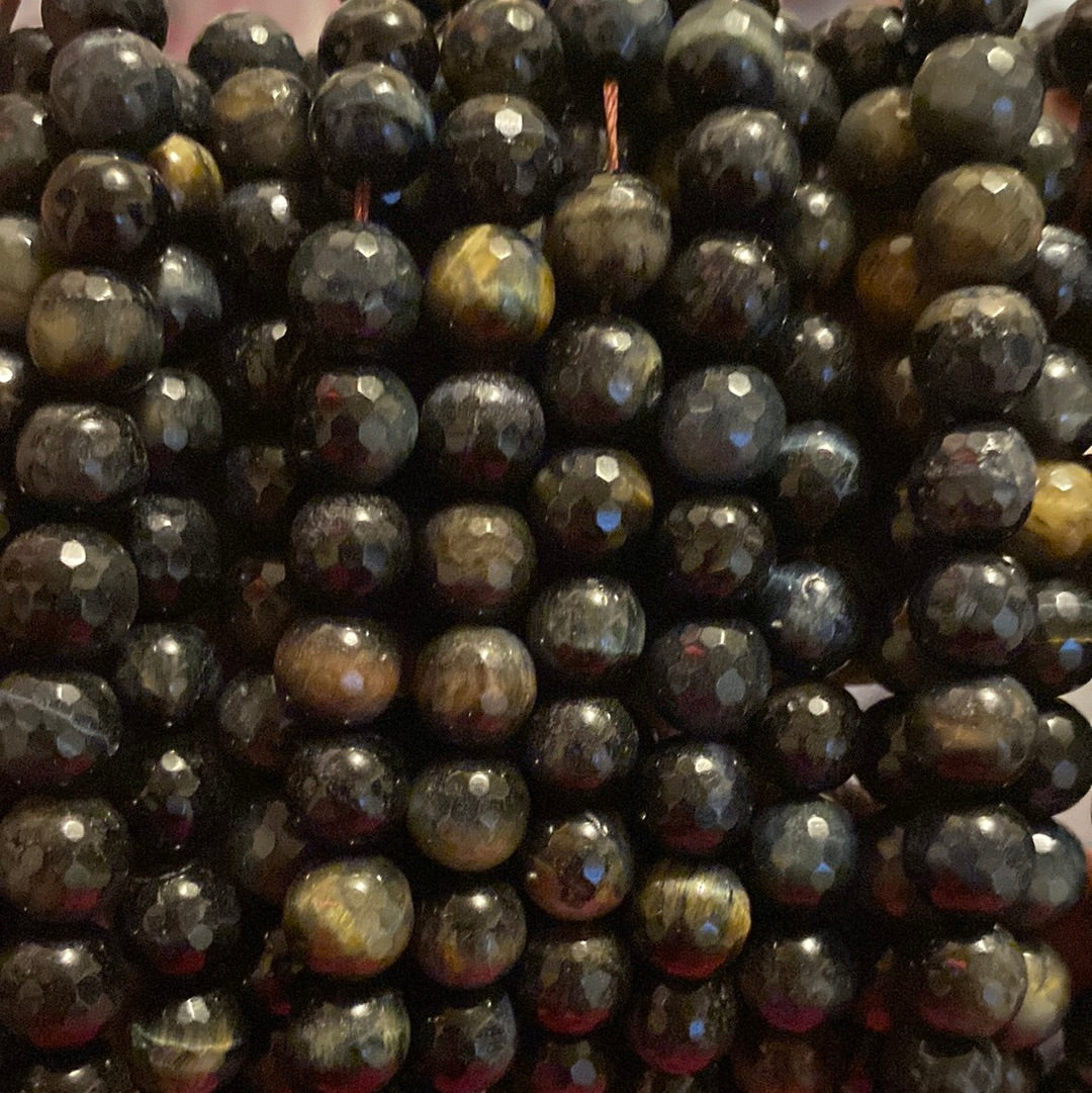 Black tiger eye beads