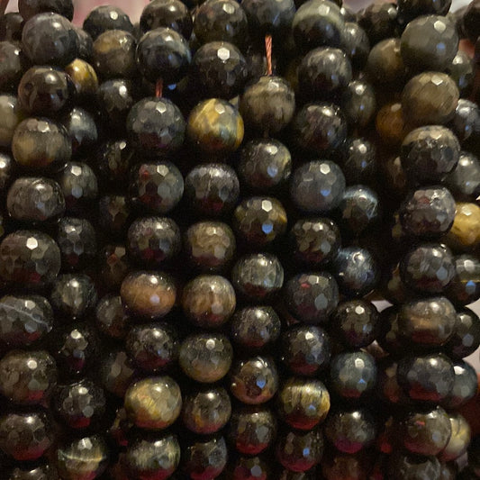 Black tiger eye beads