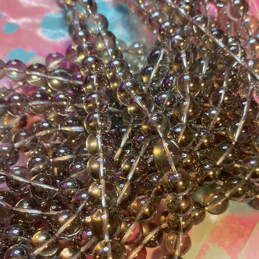 Gray clear See beads
