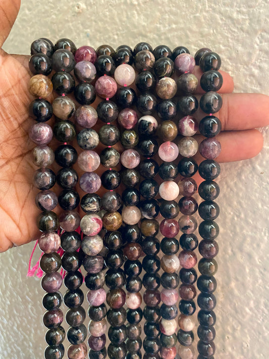 Dark, pink purple beads