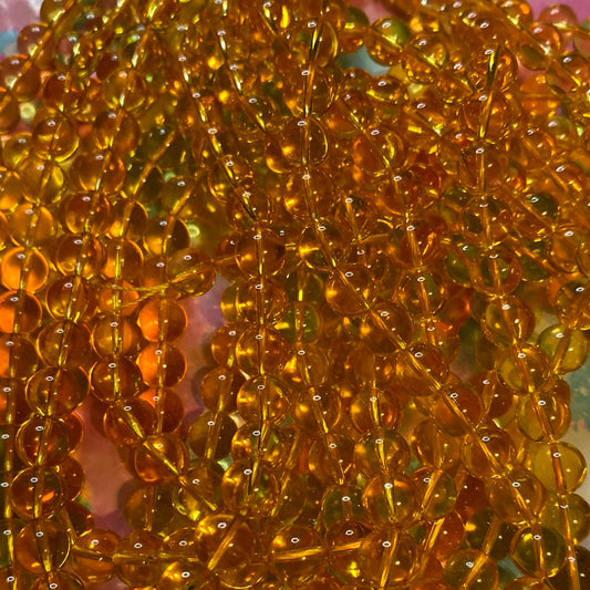 Orange see glass beads