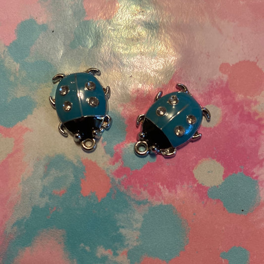 Blue Lady bug charms
