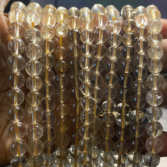 Rutilated quartz beads